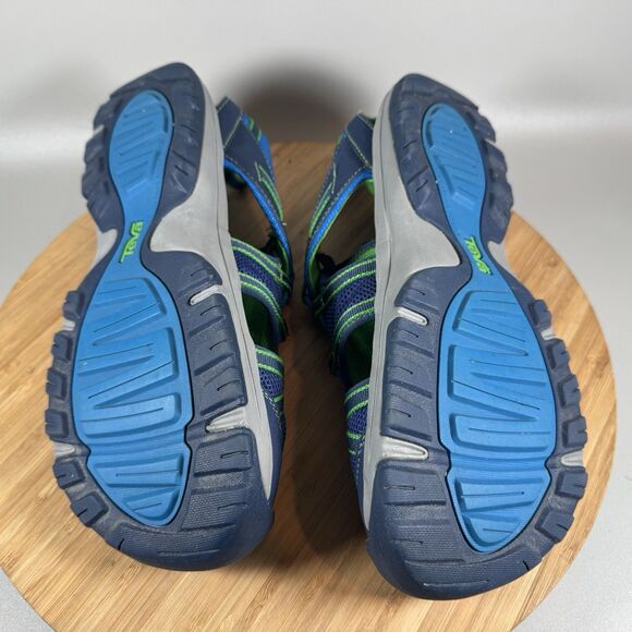 S Teva Manatee Sandals Boys Youth 7 Mesh Blue Enclosed Toe‎ Hiking Youth - Picture 5 of 6